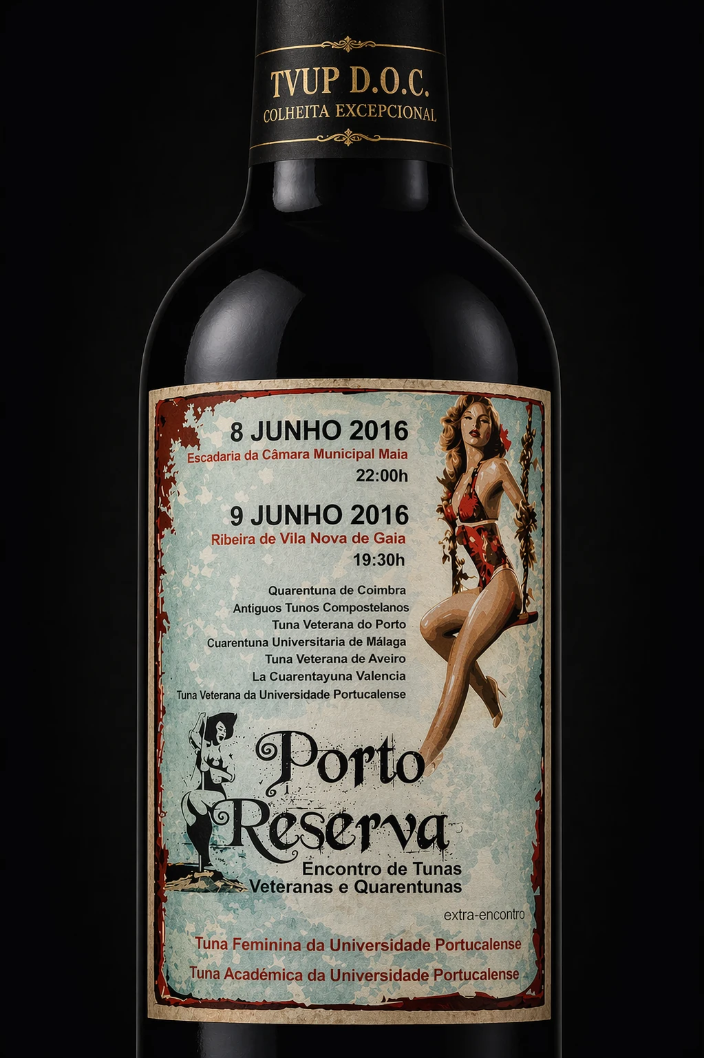 Garrafa e rótulo Porto Reserva, 2016