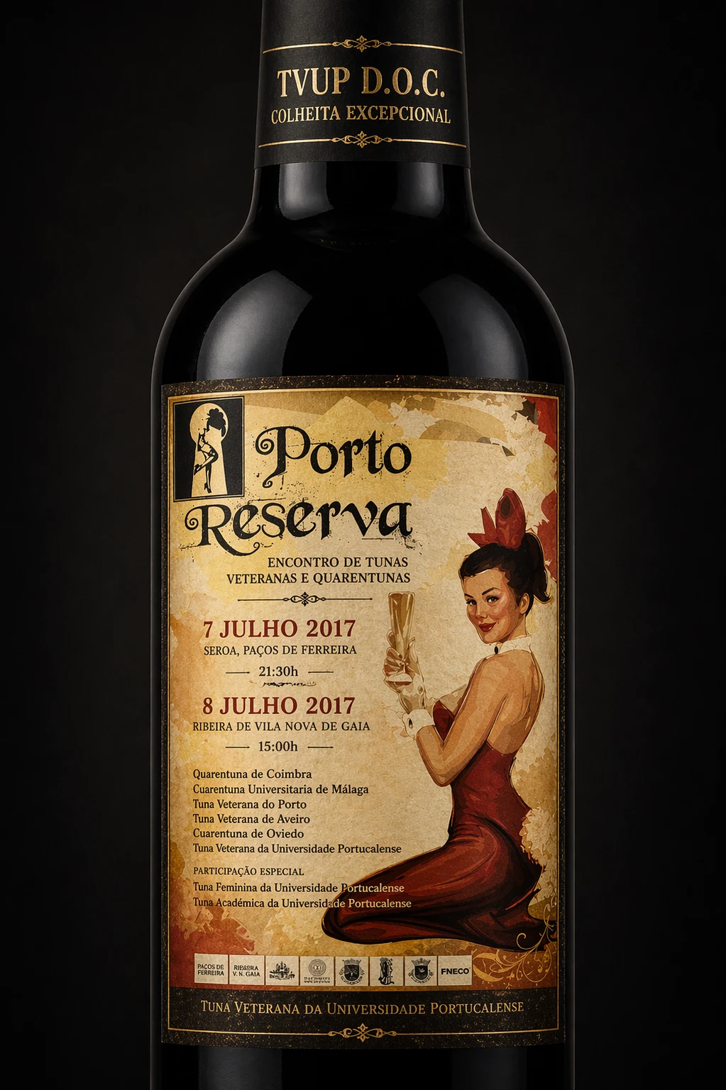 Garrafa e rótulo Porto Reserva, 2017