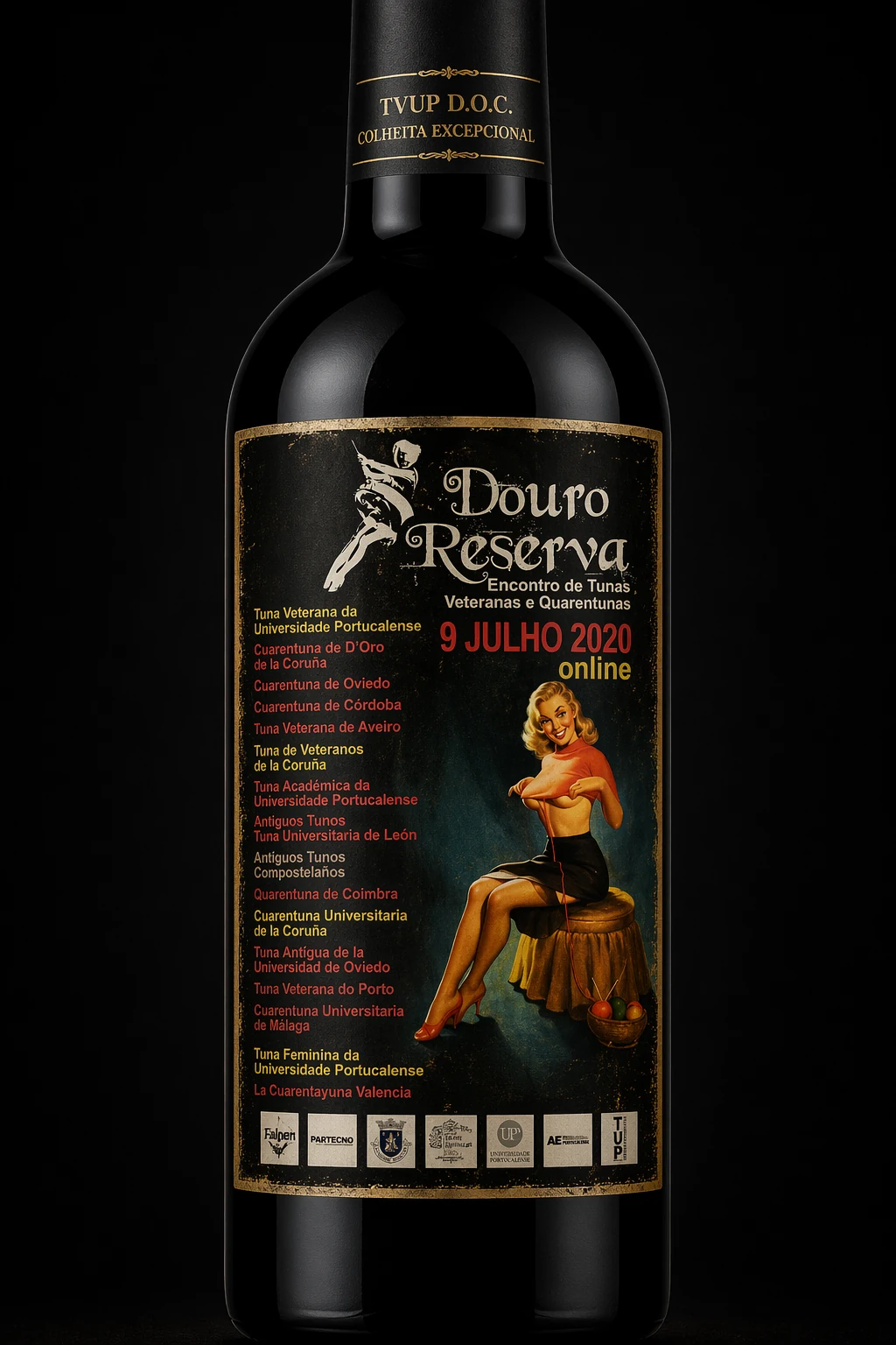 Garrafa e rótulo Douro Reserva, 2020