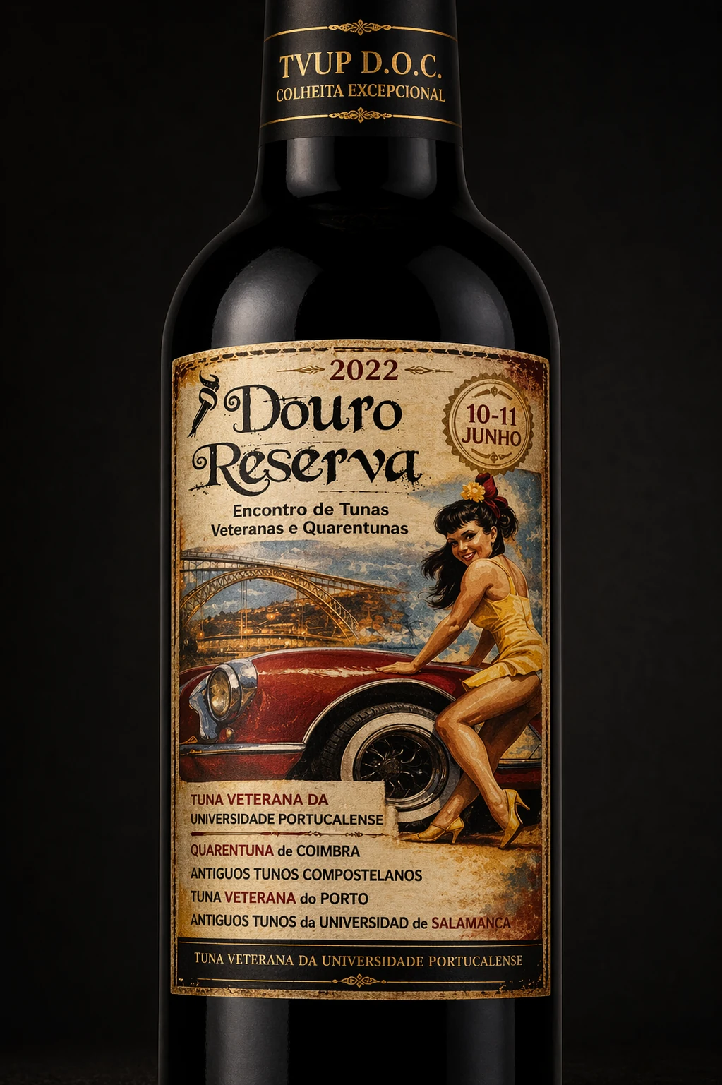 Garrafa e rótulo Douro Reserva, 2022