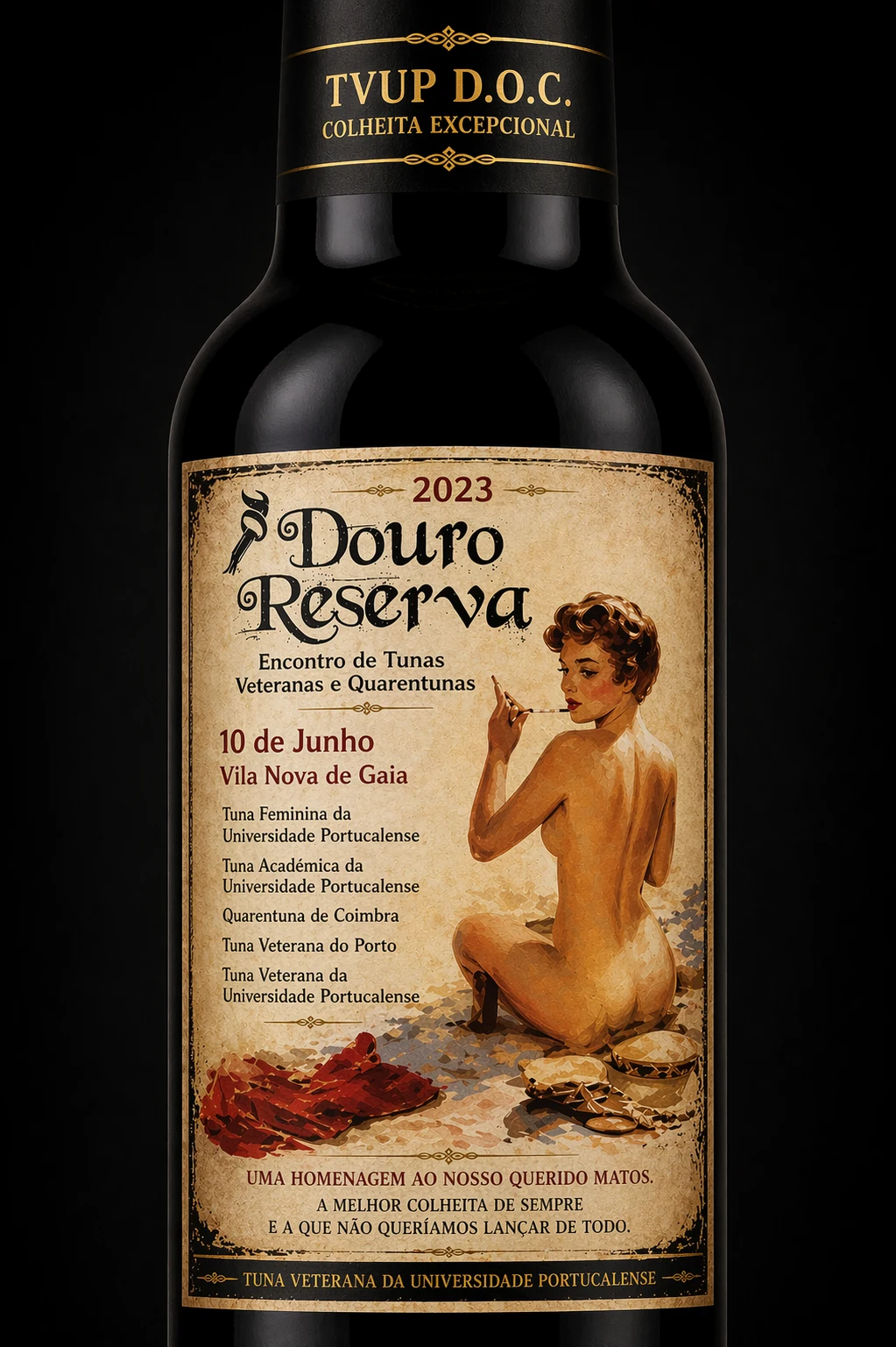 Garrafa e rótulo Douro Reserva, 2023